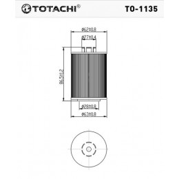 Фильтр масляный TOTACHI TO-1135 650307 MANN HU 712/8x