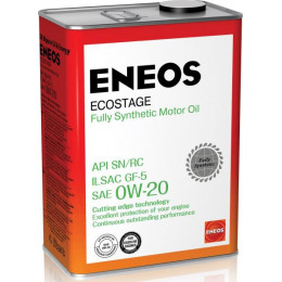Масло моторное ENEOS Ecostage, синтетическое, 0W-20, SN, 4 л